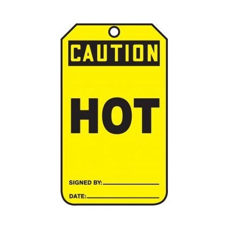 OSHA CAUTION SAFETY TAG HOT MDT660PTP